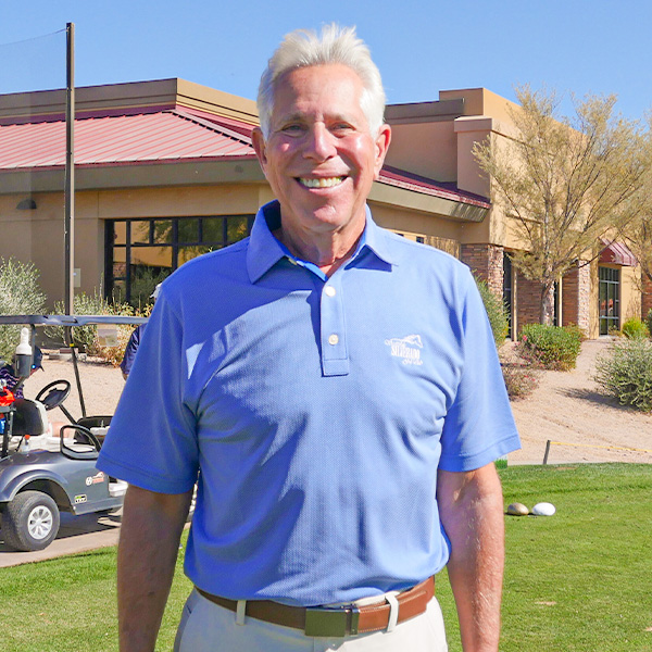 Photo of Lanny Lahr at the Firetag Golf Tournament.