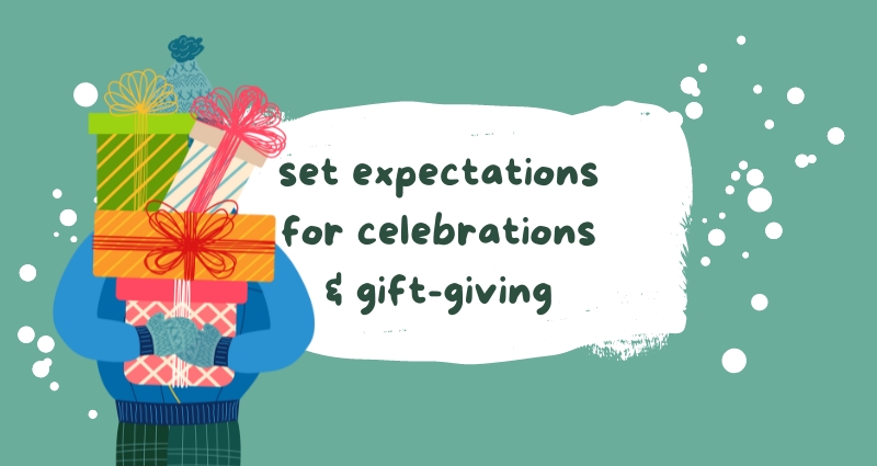 Header image: set expectations for celebrations & gift-giving.